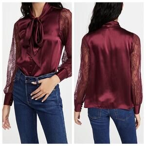 NEW Cami NYC Camberlyn Blouse in Cabernet Wine